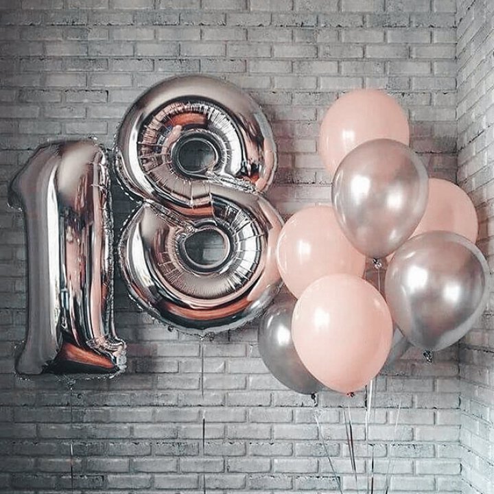 Фольгированный шар Серебряная Цифра в Прокопьевске