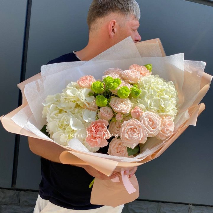 Авторский букет "Нежный крем" в Прокопьевске