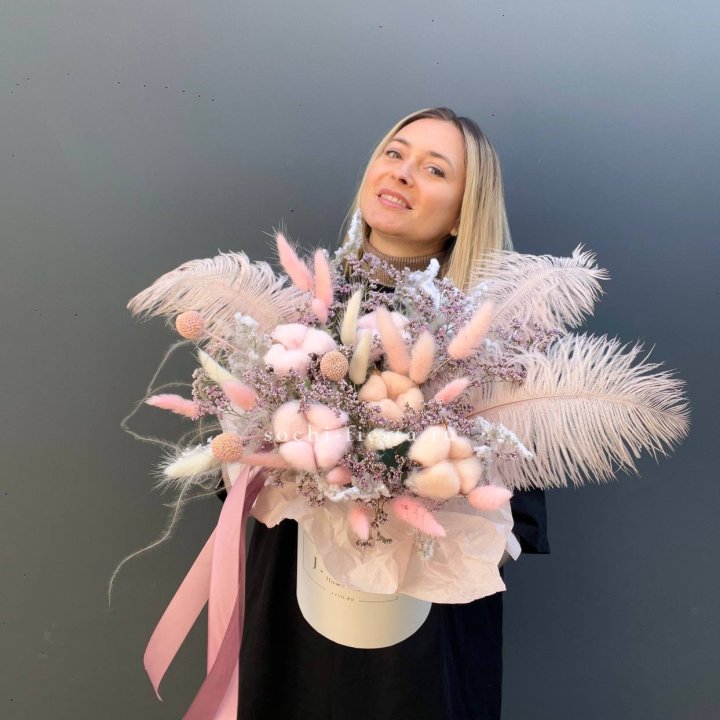 Авторский бокс с сухоцветами в Прокопьевске