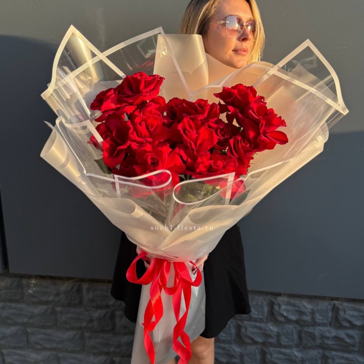  Букет  высоких роз 15 шт в Прокопьевске