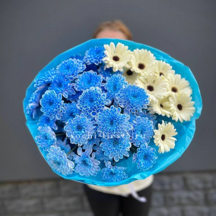 Букет хризантем и гербер в Прокопьевске