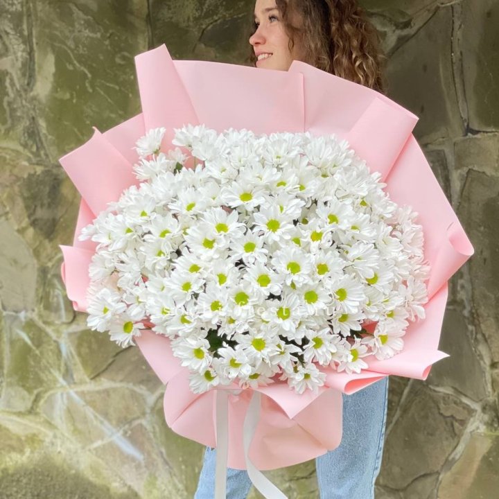  Букет хризантем "Крем" в Прокопьевске