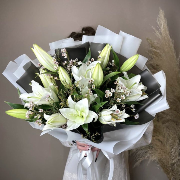 Букет лилий Снежная королева в Прокопьевске
