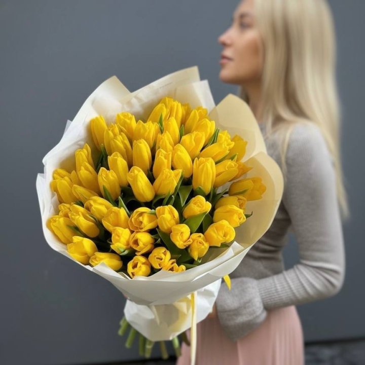 51 желтый тюльпан в Прокопьевске