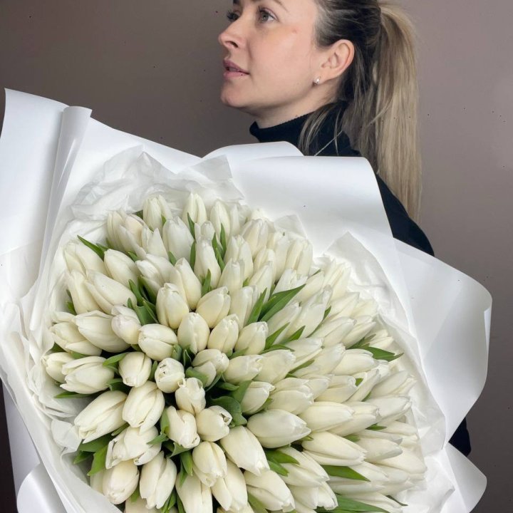 101 белый тюльпан №2 в Прокопьевске