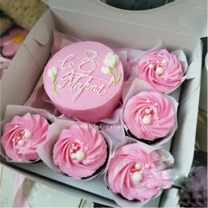 Капкейки и бенто-торт "8 марта!" в Прокопьевске