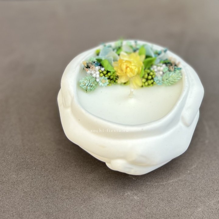 Свеча ароматическая в гипсе Руки в Прокопьевске