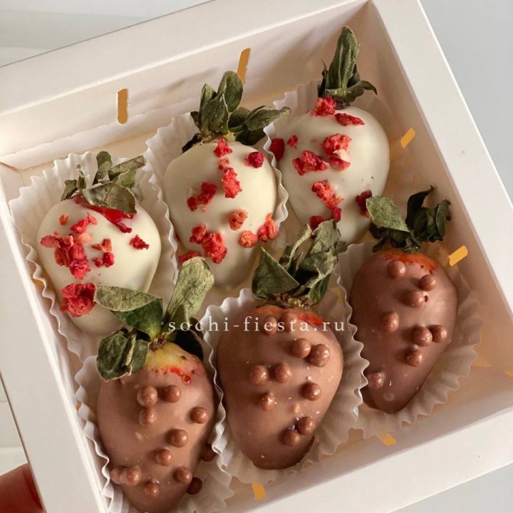 Клубника в шоколаде 6 ягод в Прокопьевске