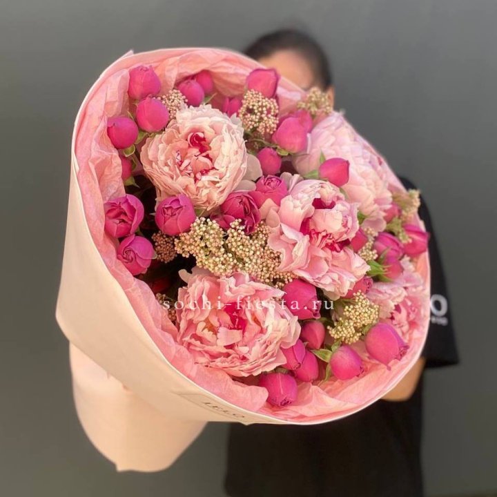  Букет с пионами "Преференс" в Прокопьевске