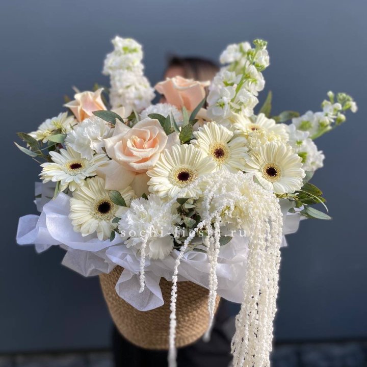 Цветы в джутовом кашпо "Валери" в Прокопьевске