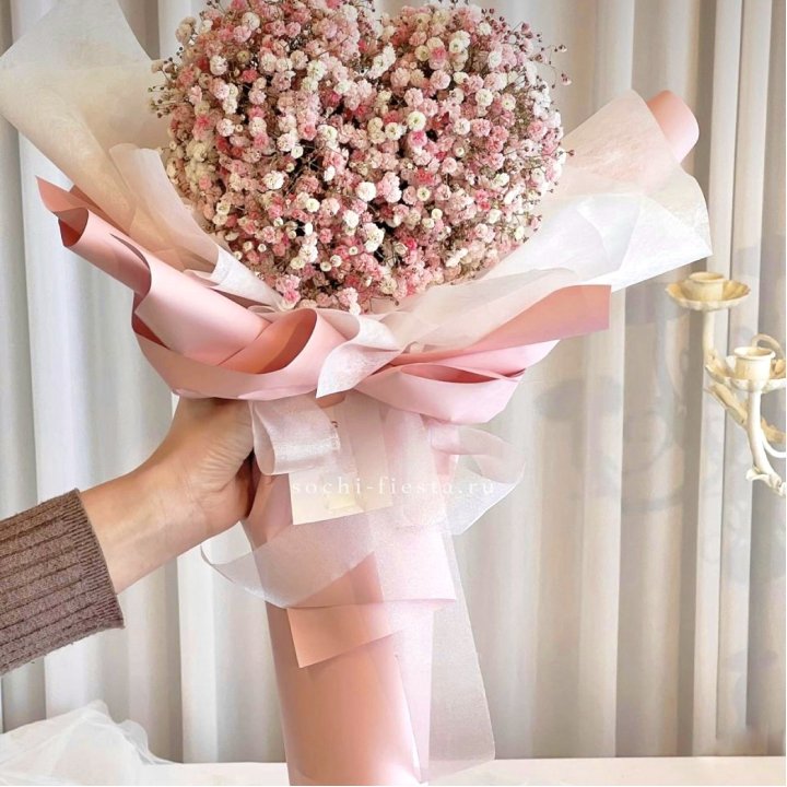 Сердце из гипсофилы  в Прокопьевске