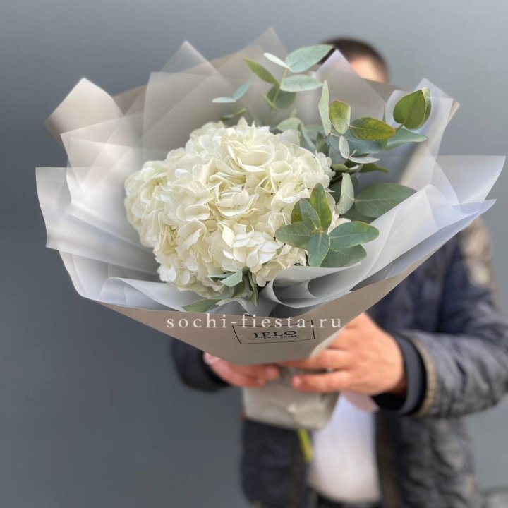  Букет  из белой гортензии в Прокопьевске