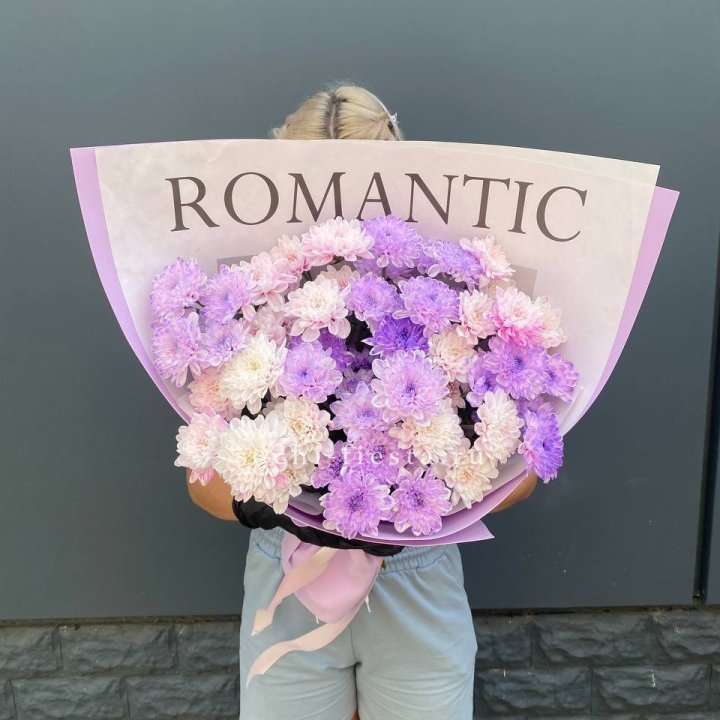 Букет сиреневых хризантем в Прокопьевске