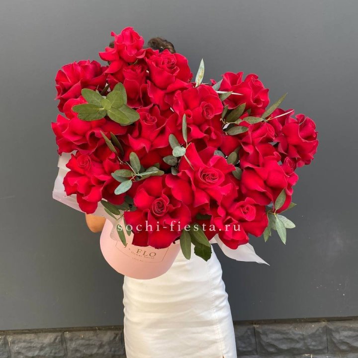 Бокс из 17 французских роз в Прокопьевске