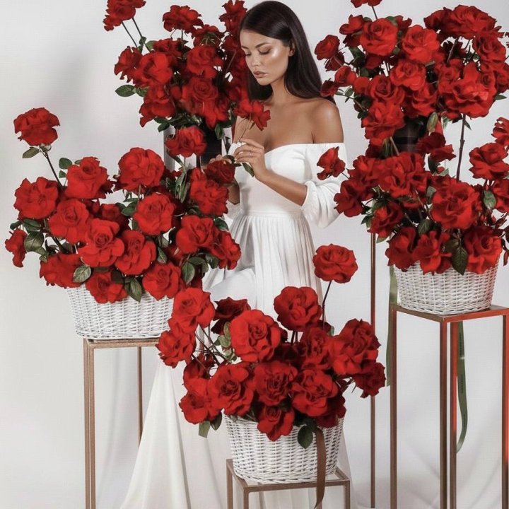 Сет из красных французских роз в Прокопьевске