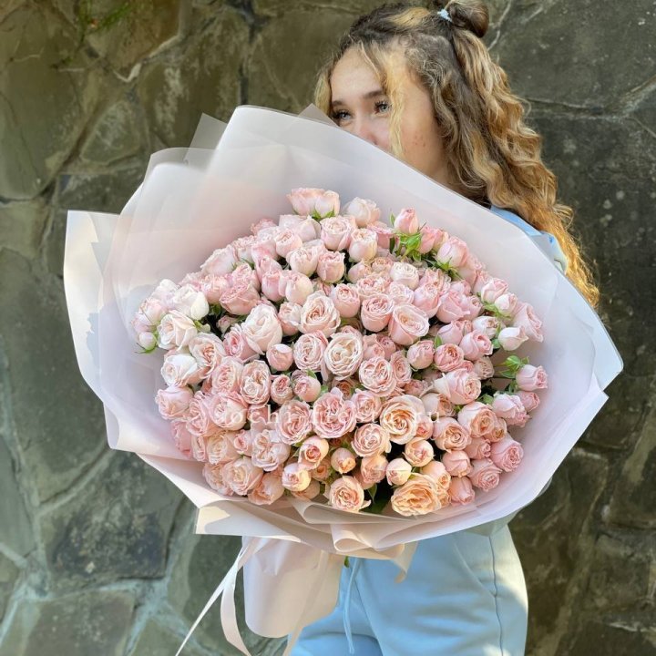 45 роза бомбастик Крем в Прокопьевске
