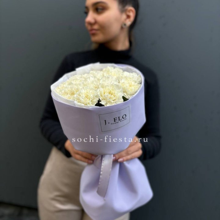 Букет белых диантусов в Прокопьевске