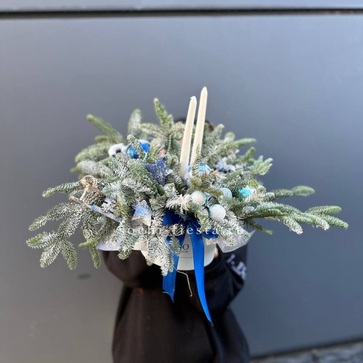 Новогодняя композиция в коробке  в Прокопьевске