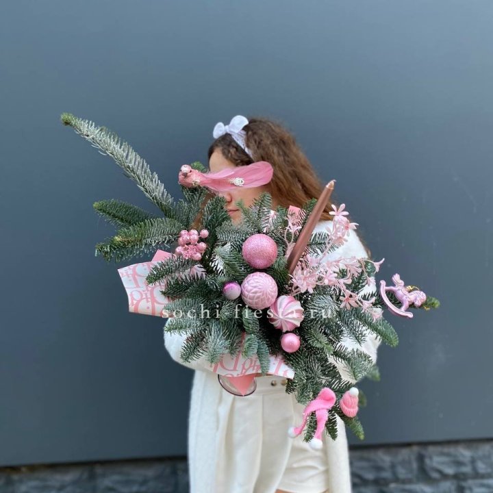 Композиция бокал розовый в Прокопьевске