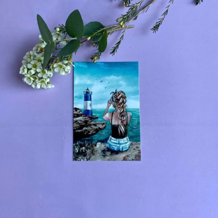 Открытка к букету "Океан" в Прокопьевске