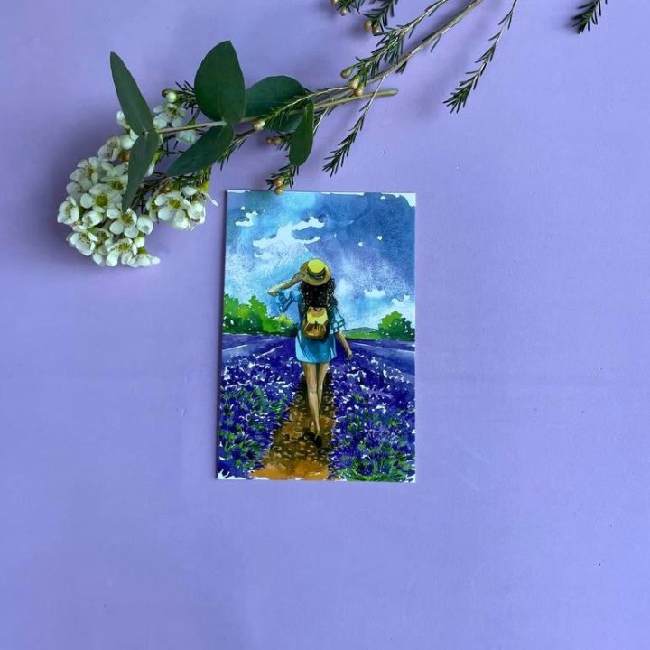 Открытка к букету "Цветочная дорога" в Прокопьевске