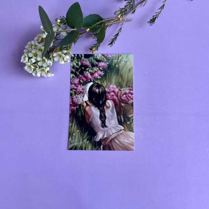 Открытка к букету "Среди пионов" в Прокопьевске