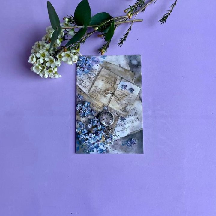 Открытка к букету "Время" в Прокопьевске