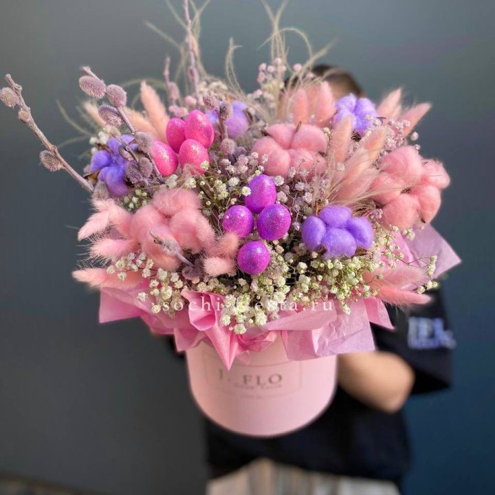 Сухоцветы в коробке  в Прокопьевске