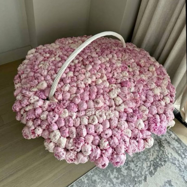 Корзина 555 пионов в Прокопьевске