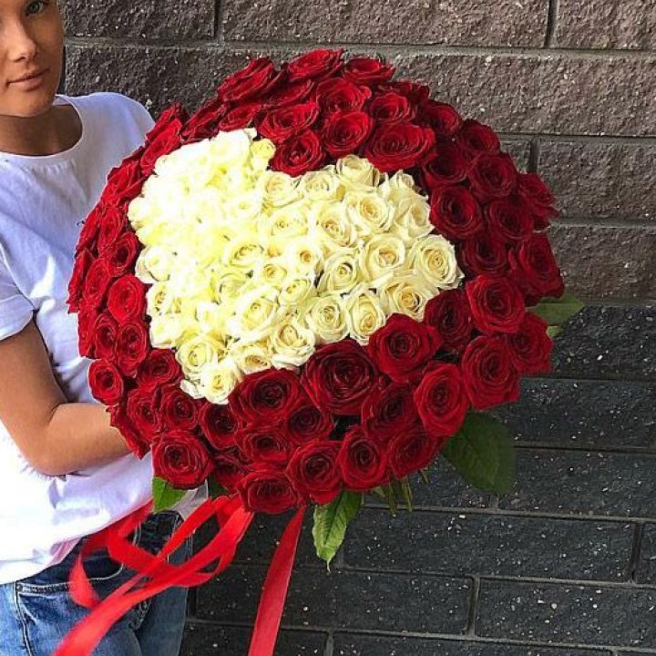 101 роза "Сердце" в Прокопьевске