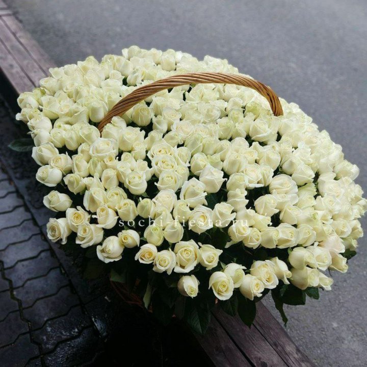 303 розы в корзине в Прокопьевске