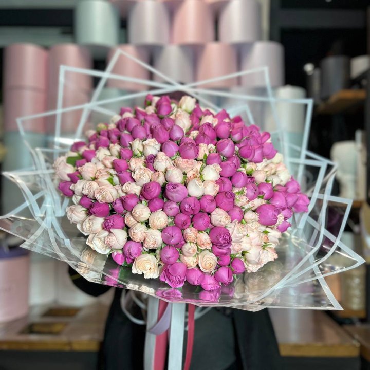 101 кустовая пионовидная роза в Прокопьевске