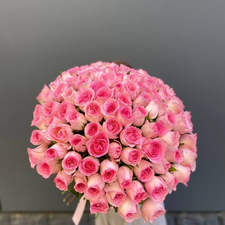 101 розовая роза в Прокопьевске