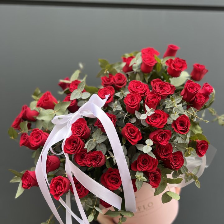 45 Красных роз в боксе "Сеньёрита" в Прокопьевске