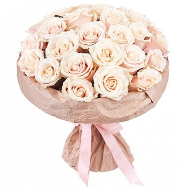 25 кремовых роз "Craft" в Прокопьевске