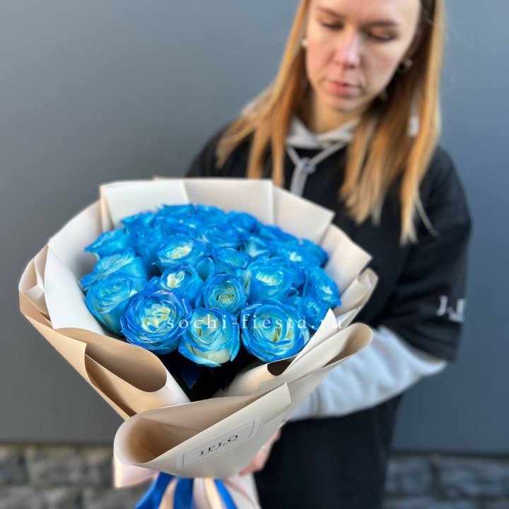 Букет синих роз блю логан в Прокопьевске