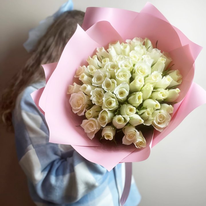 Букет из 51 белой розы (Кения) в Прокопьевске