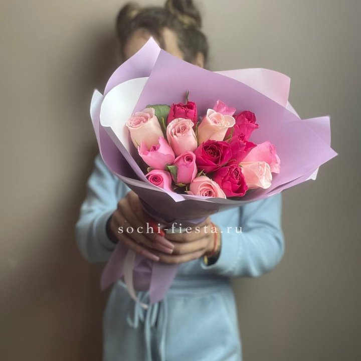 Букет из 15 роз Микс (Кения) в Прокопьевске