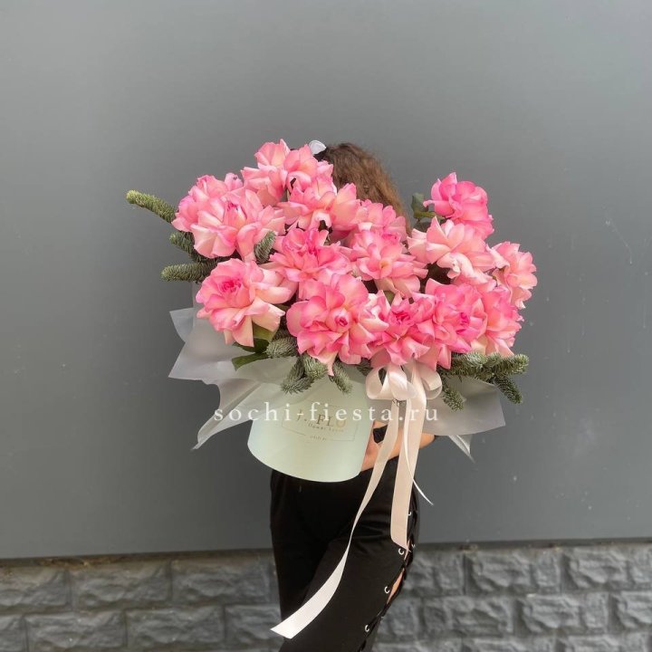 Бокс из 15 французских роз в Прокопьевске