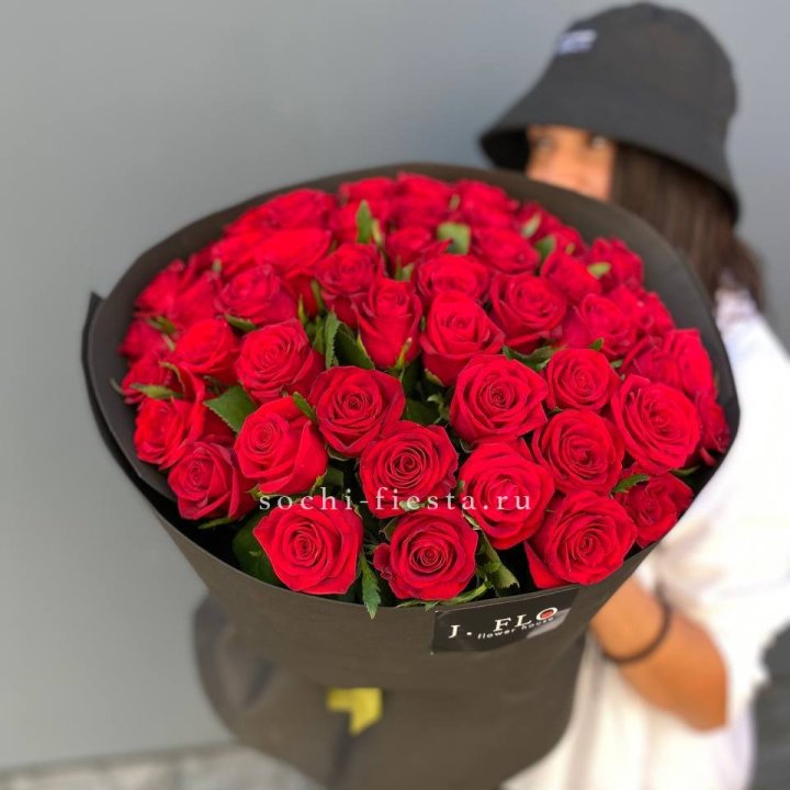 51 роза "Блек" в Прокопьевске