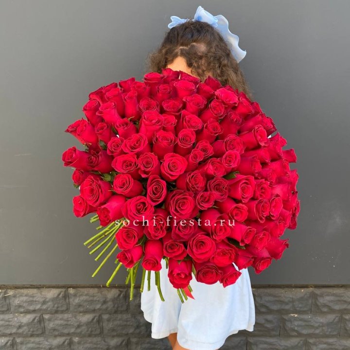 101 красная роза в Прокопьевске