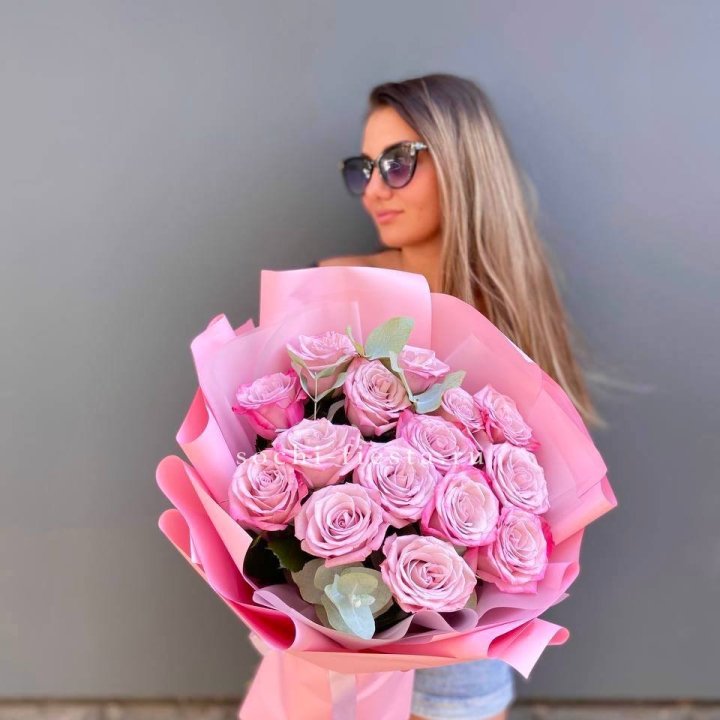 Букет розовых роз 2 в Прокопьевске