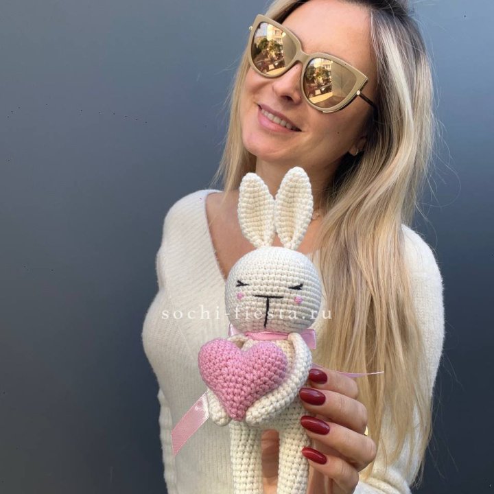 Зайка с сердцем ручной работы в Прокопьевске