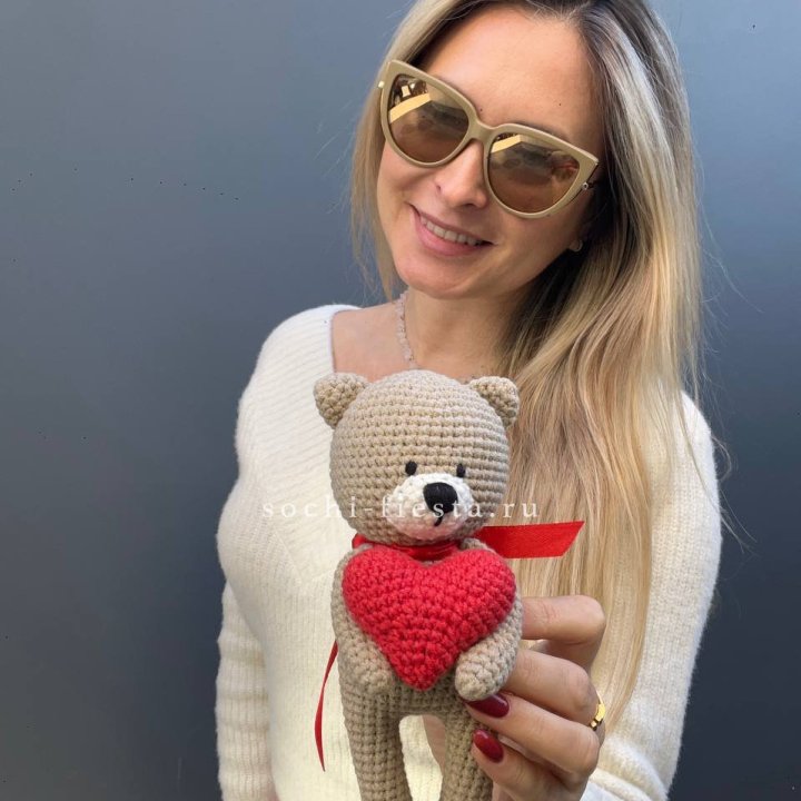 Мишка с сердцем ручной работы в Прокопьевске