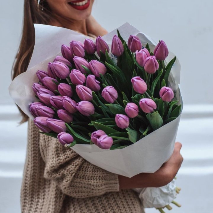 39 сиреневых тюльпанов в Прокопьевске