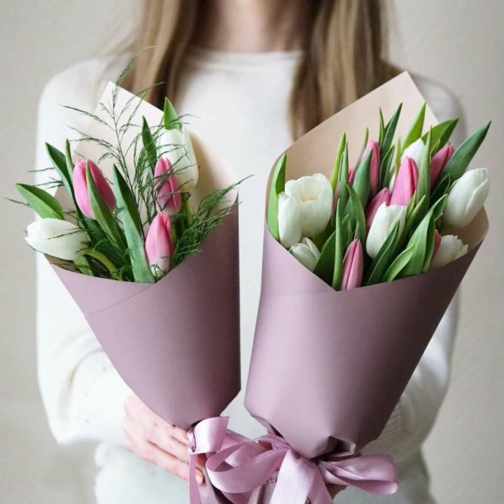 11 тюльпанов в оформлении в Прокопьевске