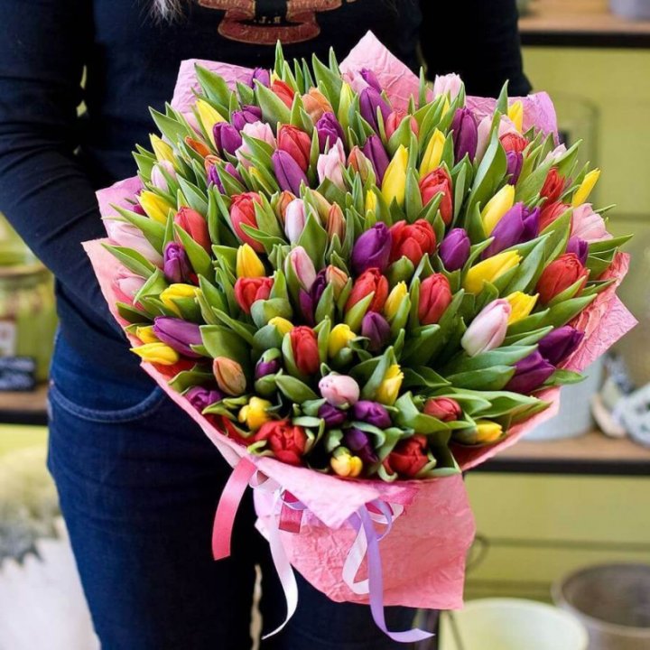 101 тюльпан "Джуси" в Прокопьевске